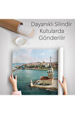 Kızkulesi ve Üsküdar Kuşbakışı Manzarası Dekoratif Kanvas Duvar Örtüsü-Halısı-6509