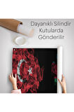 Türkiye Azerbaycan Bayrak Desenli Dekoratif Kanvas Duvar Örtüsü-Halısı-6518