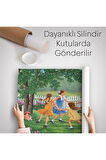 Bahçede Oynayan Kız Çocukları Duvar Örtüsü-Halısı-6532