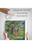 Akarsu Kenarındakı Ceylan ve Yavrusu Duvar Örtüsü-Halısı-6535
