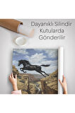 Atı Yakalamaya Çalışan Kavboy Duvar Örtüsü-Halısı-6537