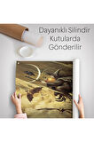 Süpürge İle Uçan Cadı ve Kedisi Cadılar Bayramı Helloven Duvar Örtüsü-Halısı -6559