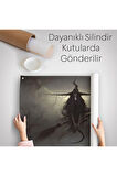 Süpürgesi'nde Uçan Cadı Duvar Örtüsü-Halısı, Witches Halloween-6564