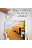 Sarı Klasik Araba Duvar Örtüsü-Halısı-6612