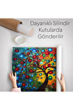 Sürreal Ağaçtaki Renkler Senfonisi Duvar Örtüsü-Halısı-6625