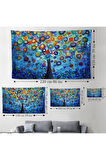 Sürreal Ağaçtaki Renkler Senfonisi Duvar Örtüsü-Halısı-6626