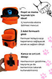 Havhav Köpek Gezdirme Seti Turuncu Renkli ,Köpek Çantası 4 Rulo Kaka Poşeti ve Köpek Tasma Ucu Led Işık