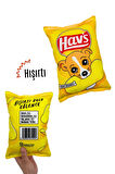 Havhav Hav's Sarı Renkli Peluş Cips Hışırtı Sesli Köpek Oyuncağı 