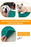 Havhav Turkuaz Renkli O'yalama Matı Köpek Ve Kedi İçin Yalama Matı Vakumlu Lickmat