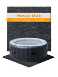 Beylini Havuz Altı Halısı Su Geçirmez Yıkanabilir Emici Dayanıklı Koruyucu Havuz Matı Antrasit (183X188)
