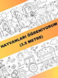 Hayvanları Öğreniyorum Boyama Kağıdı Çiftlik Hayvanları – 3,5 Metre