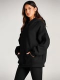Siyah Kapşonlu Model Oversize Kalıp Regular UNİSEX Sweatshirt