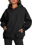 Siyah Kapşonlu Model Oversize Kalıp Regular UNİSEX Sweatshirt