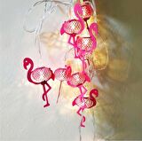 Hdmarketim Pembe Flamingo 10'lu Dekoratif LED Lamba (2 Metre)
