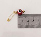 10 Adet 1 cm Maşallahlık İğneli Cam Karışık Renkli Nazar Boncuğu