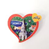 Çift Kalpli Magnet Buzdolabı Süsü Mıknatıslı 