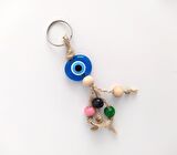 Anahtarlık Kötü Göz Nazar Kovucu Renkli Boncuklu Çanta Cüzdan Süsü 11872