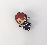 1 Adet Silikon Demon Slayer Tanjiro Kamado Figür Tekli Terlik Süsü Aksesuar