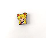 Sailor Moon Terlik Ayakkabı Süsü Silikon Kız Erkek Aksesuar 1 Adet Hediye  