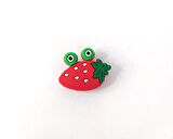 Silikon Çilek 1 Adet Tekli Terlik Süsü Aksesuar