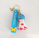 Anime Rem Re Zero Karakter Figür Silikon Anahtarlık Çanta Süsü Oyuncak 13218
