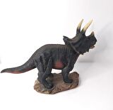 Triceratops Dinazor Hayvan Biblo Heykel Ev Ofis Dekorasyon 3D Görünümlü 