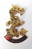 Magnet Ejderha Metal Swaroski Taşlı Buzdolabı Süsü Ev Dekorasyon  
