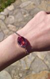 Bileklik Rose Gold Sultanit Zultanit Renk Değiştiren Taş Bukalemun Zirkon Ayarlanabilir Asansörlü Bileklik 14056