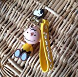 Anahtarlık Snoopy Charlie Brown Silikon Anahtarlık Çanta Süsü Karakter Figür Oyuncak Aksesuar 14380