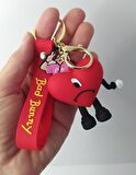 Anahtarlık Anime Bad Bunny Kötü Bunny Silikon Anahtarlık Çanta Süsü Oyuncak Aksesuar Araba Süsü 14485