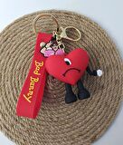 Anahtarlık Anime Bad Bunny Kötü Bunny Silikon Anahtarlık Çanta Süsü Oyuncak Aksesuar Araba Süsü 14485