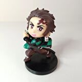 Anime Demon Slayer Tanjiro Kamado İblis Avcısı Mini Figür Eylem Karakter Figür Oyuncak Biblo 8 cm