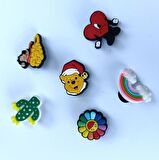 Terlik Süsü Ayakkabı Sandalet 6 Adet Karışık İthal Silikon Aksesuar