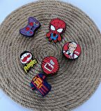 Terlik Süsü Ayakkabı Sandalet 6 Adet Karışık İthal Silikon Aksesuar