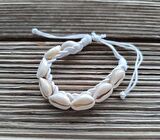 Bileklik Halhal Deniz Kabuğu Midye Plaj Dogum Günü Hediye Ayarlanabilir Makrome Örme İp Bileklik  Bijuteri Takı Aksesuar  