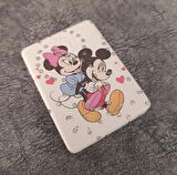 Cep Ayna Makyaj Çanta Seyehat Taşınabilir Mickey Minnie Mouse Ayna Kozmetik Büyüteç Kompakt   