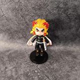 Anime Figür Demon Slayer Kyojuro Rengoku 9 cm Karakter Figür Oyuncak Biblo 