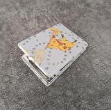Cep Ayna Pokemeon Pikachua Makyaj Çanta Seyahat Taşınabilir Ayna Kozmetik Büyüteç Kompakt   