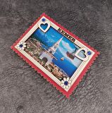Magnet Kalp Kule Martı Yelken Turistik Buzdolabı Süsü Ahşap Magnet Mıknatıslı Hediyelik Eşya