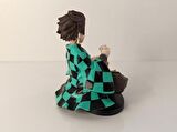 Anime Demon Slayer Kimetsu No Yaiba Tanjiro 10 cm Oturan Karakter Figür Oyuncak Biblo 