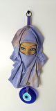 Deri Maske Vintage Deri Yüz Maskesi cam nazar kötü ruh kötü göz Heykel Sanat El Işi 