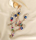 Nazar Boncuk Anahtarlık 5 Adet Kötü Göz Kovucu Hand Made Nazarlı Araba Süsü