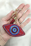 Anahtarlık Nazar Kötü Göz Kavucu Taşlı Araba Çanta Cüzdan Süsü  
