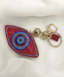 Anahtarlık Nazar Kötü Göz Kavucu Taşlı Araba Çanta Cüzdan Süsü  