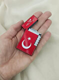 Çakmak Metal Gazlı Doldurulabilir Çakmak Ay Yıldız İşlemeli 17677   