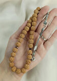 Tesbih 33 lük 10 mm Doğal Rudraksha Rudraşka Tespih 