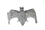Hdmarketim Otantik Swarovski Taşlı Yarasa Kelepçe Metal Bileklik 5499