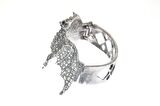 Hdmarketim Otantik Swarovski Taşlı Yarasa Kelepçe Metal Bileklik 5499