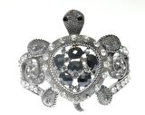 Hdmarketim Otantik Swarovski Taşlı Kaplumbağa Kelepçe Metal Bileklik 5502