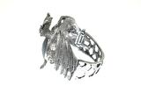 Hdmarketim Otantik Swarovski Taşlı Yarasa Kelepçe Metal Bileklik 5511